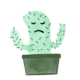 Trauriger Kaktus Illustration